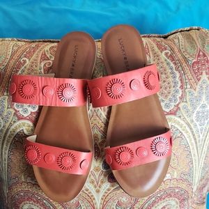 Lucky Brand Red Slippers